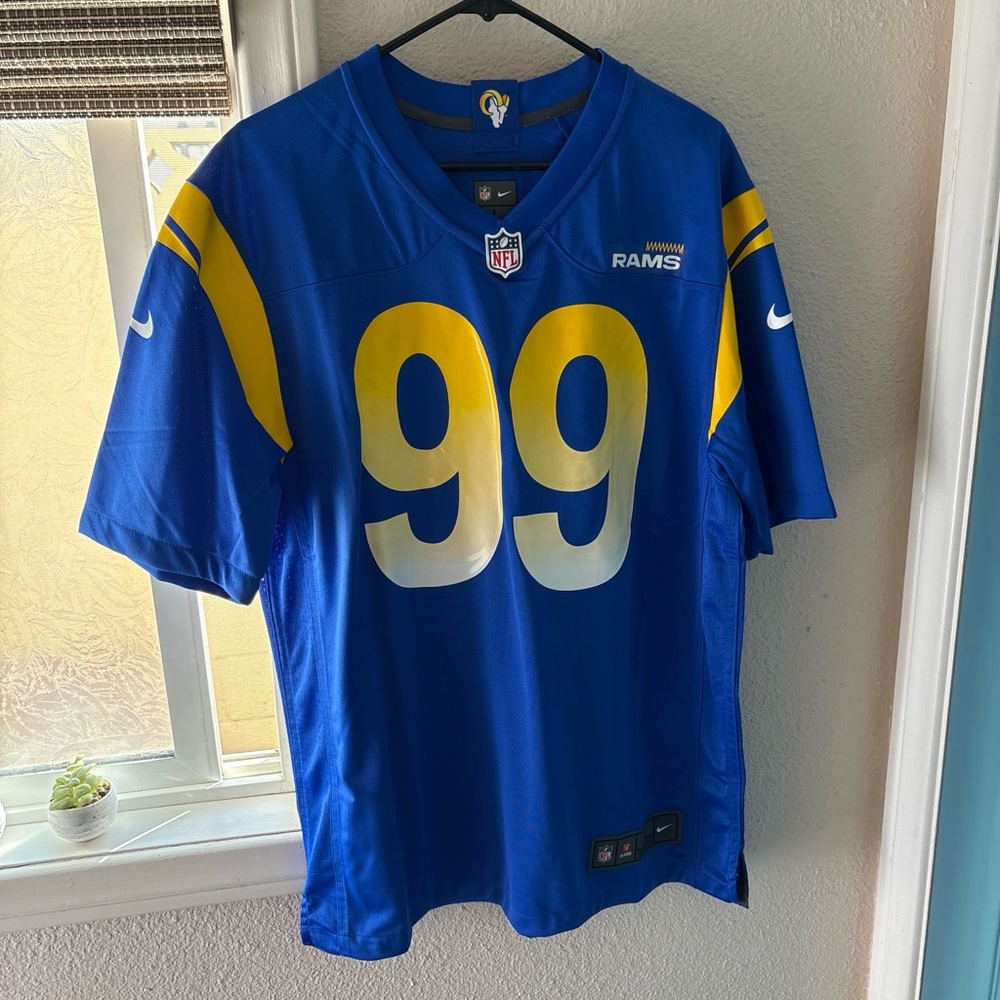 Nike Blue and Yellow Rams Jersey